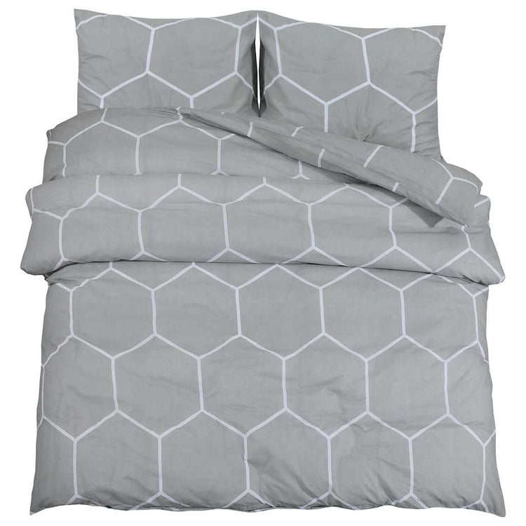 Vidaxl Duvet Crossing Set 200x200 cm Baumwollgrau