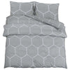 Vidaxl Duvet Overray Set 200x220 cm Baumwollgrau