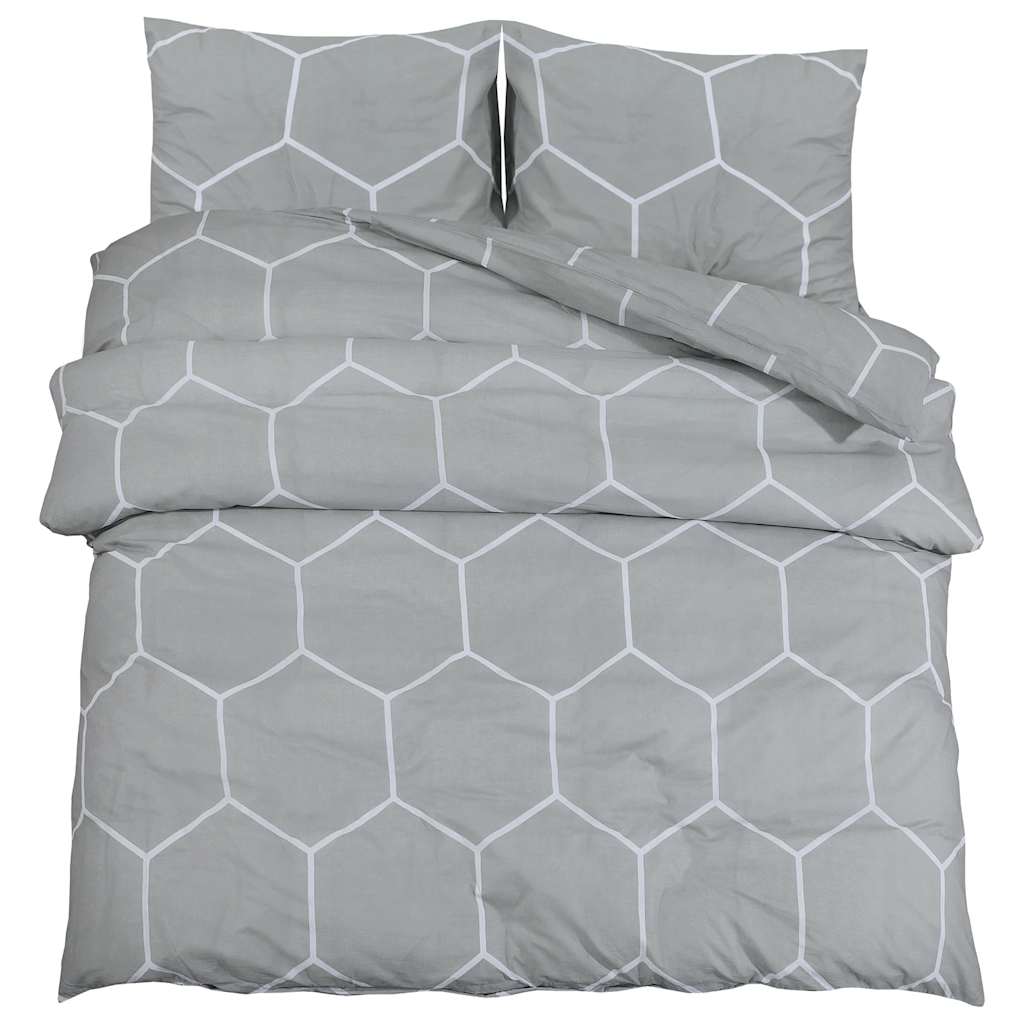 Vidaxl Duvet Crossing Set 200x200 cm Baumwollgrau