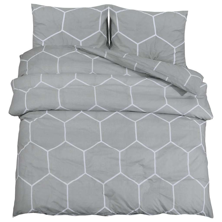 Vidaxl Duvet Crossing Set 200x200 cm Baumwollgrau