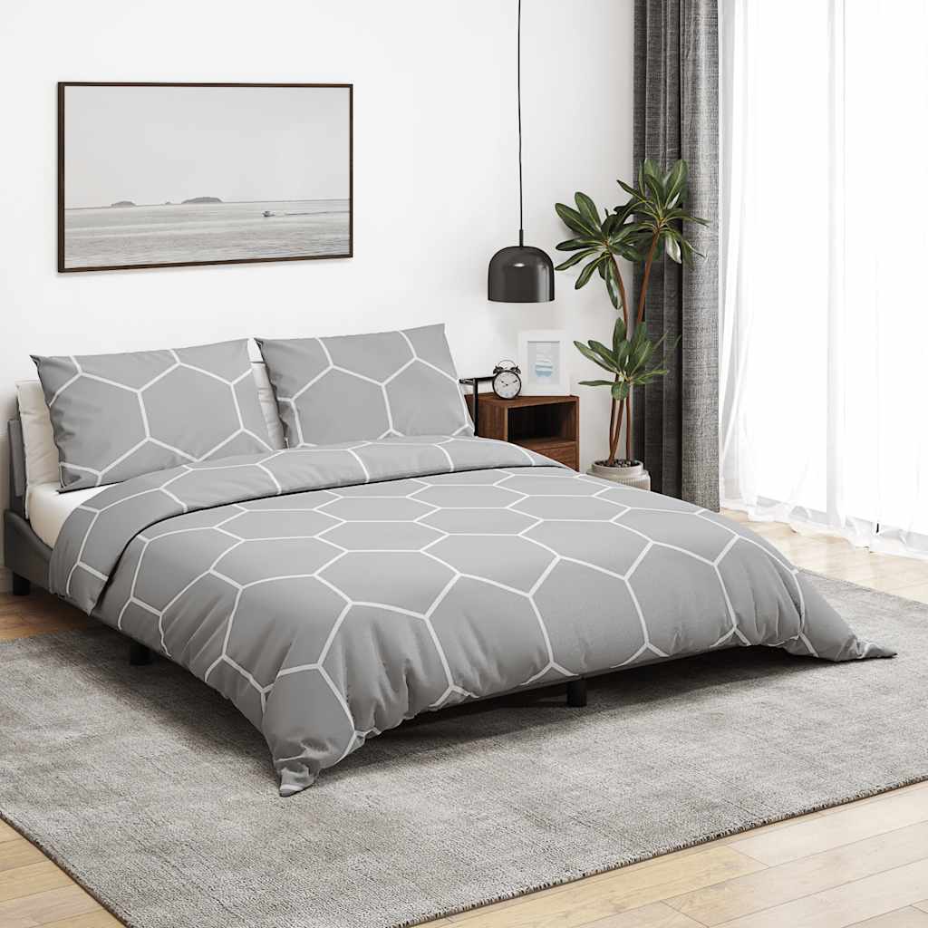 Vidaxl Duvet Crossing Set 200x200 cm Baumwollgrau