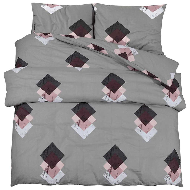 Vidaxl Duvet Crossing Set 240x220 cm Baumwollgrau
