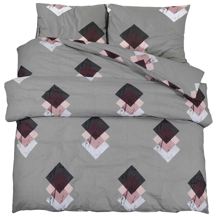 Vidaxl Duvet Crossing Set 155x220 cm Baumwollgrau