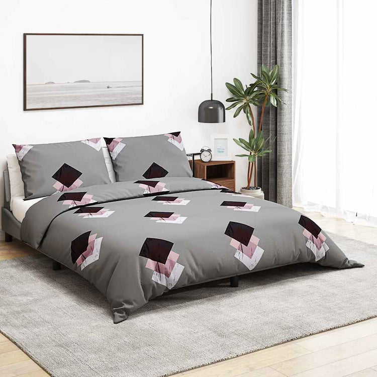 Vidaxl Duvet Crossing Set 155x220 cm Baumwollgrau