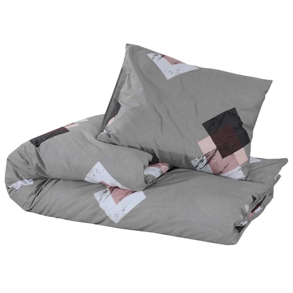 Vidaxl Duvet Overray Set 200x220 cm Baumwollgrau