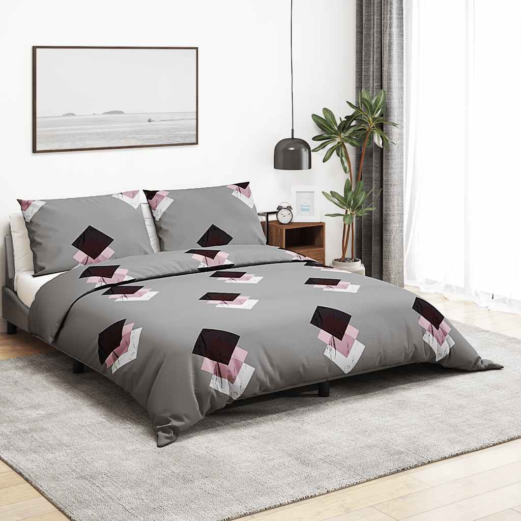 Vidaxl Duvet Overray Set 200x220 cm Baumwollgrau
