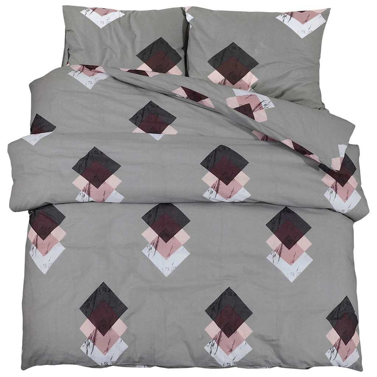Vidaxx Bettbezug-Set 200x200 cm Baumwolle grau