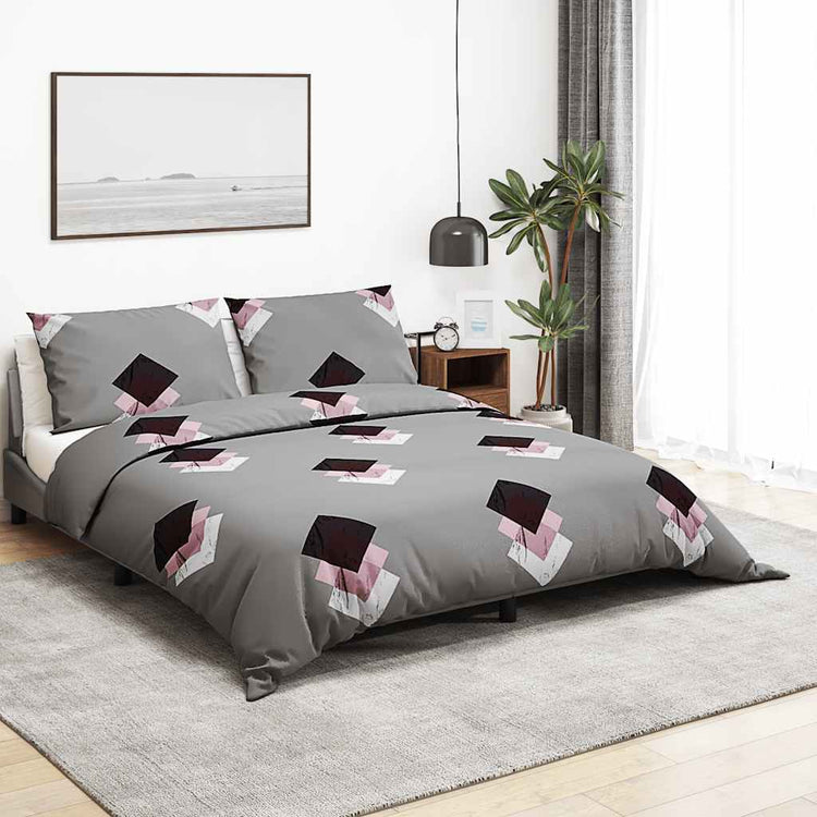 Vidaxx Bettbezug-Set 225x220 cm Baumwolle grau