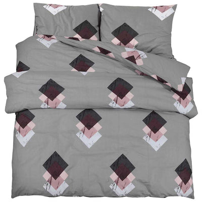 VIDAXL -Duvet -Überraschungs -Set 260x220 cm Baumwollgrau