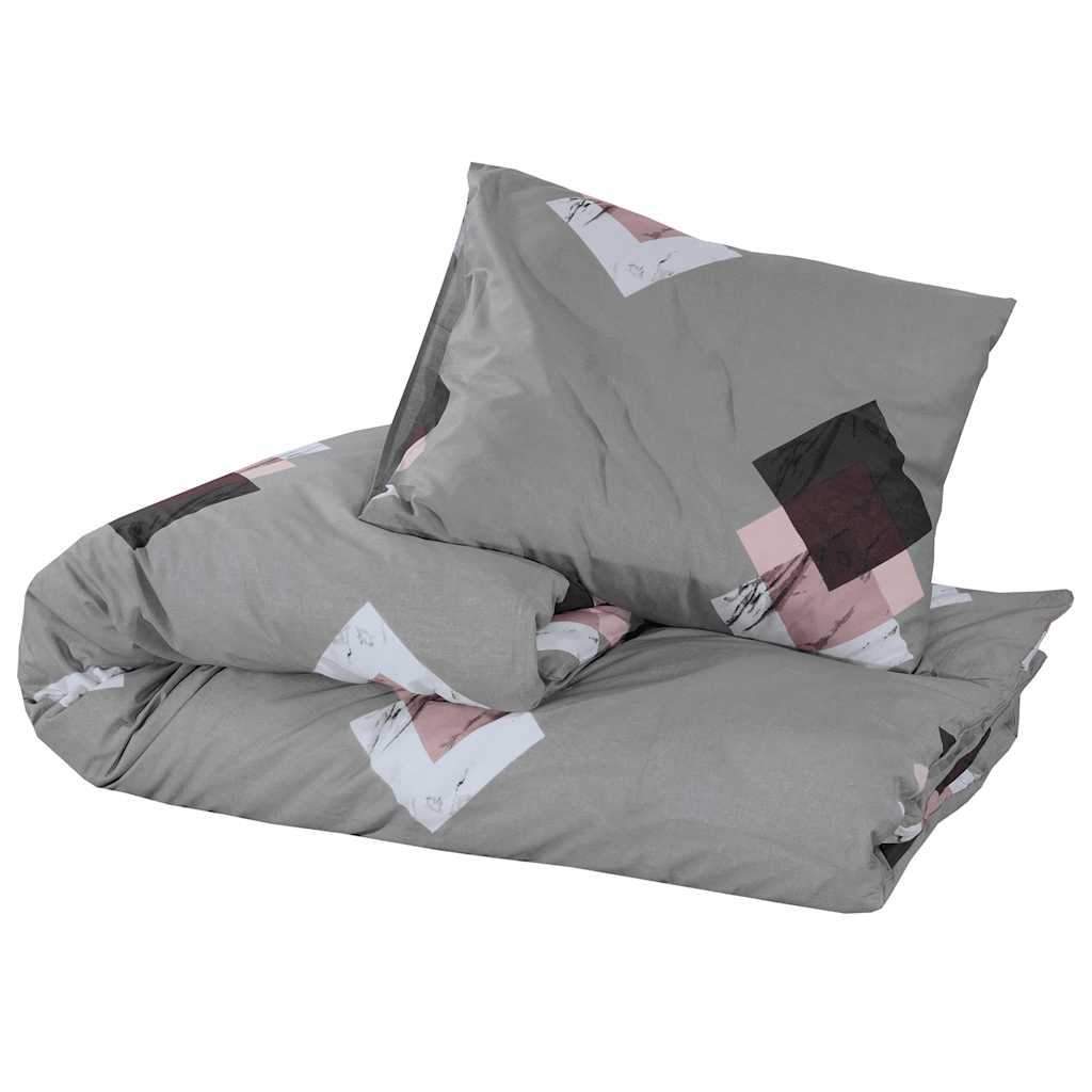 VIDAXL -Duvet -Überraschungs -Set 260x220 cm Baumwollgrau