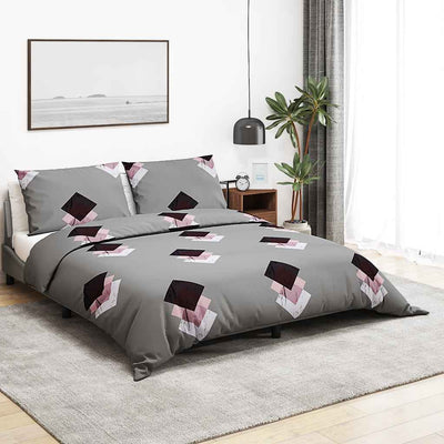 VIDAXL -Duvet -Überraschungs -Set 260x220 cm Baumwollgrau