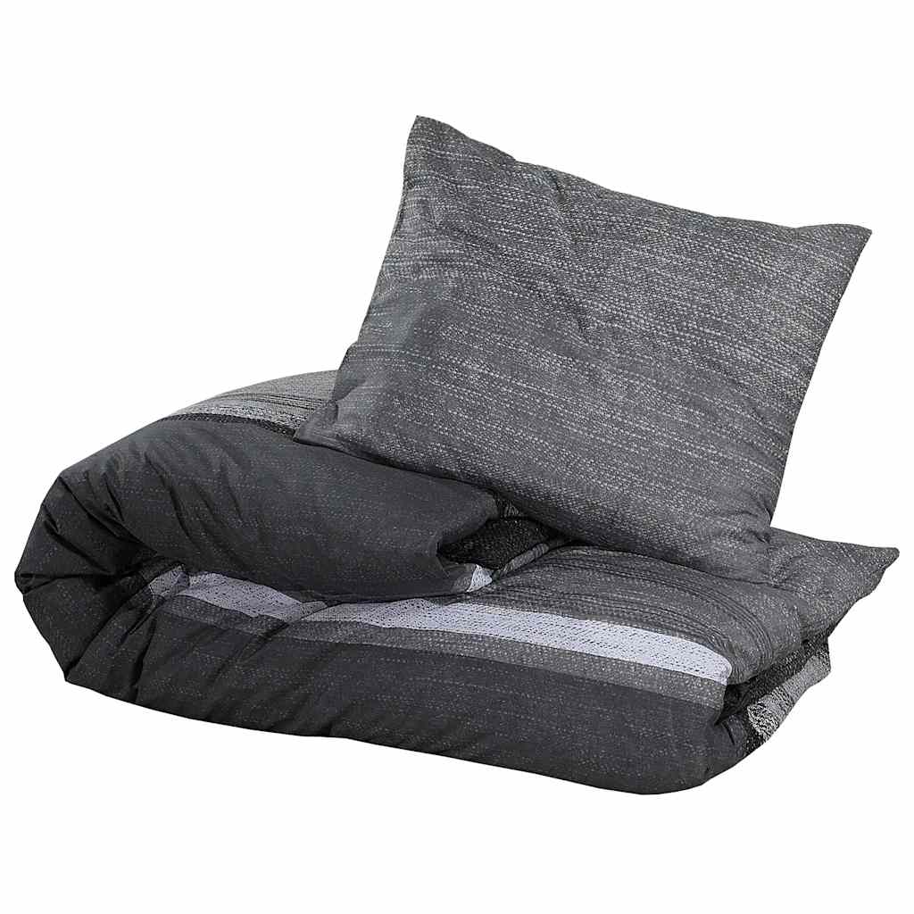 Vidaxl Duvet Overray Set 140x200 cm Baumwolle dunkelgrau