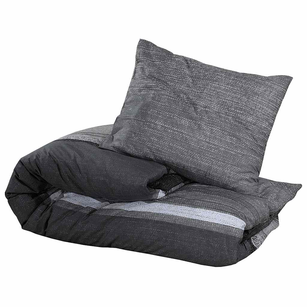 Vidaxl Duvet Overray Set 200x200 cm Baumwolle dunkelgrau
