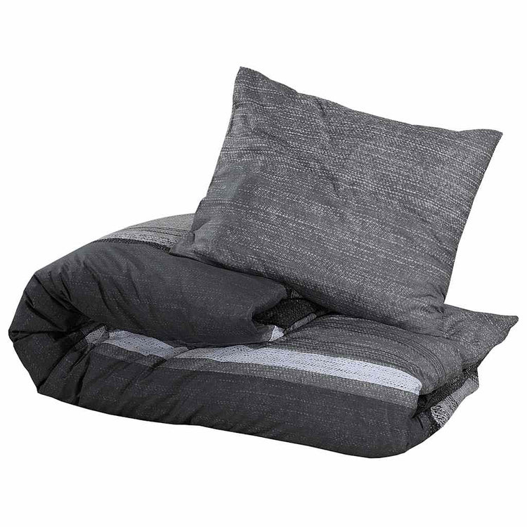 Vidaxl Duvet Overray Set 200x200 cm Baumwolle dunkelgrau