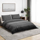 Vidaxl Duvet Overray Set 240x220 cm Baumwolle dunkelgrau