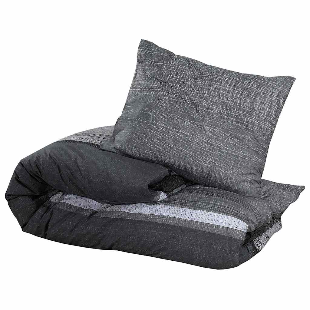 Vidaxl Duvet Overray Set 200x200 cm Baumwolle dunkelgrau