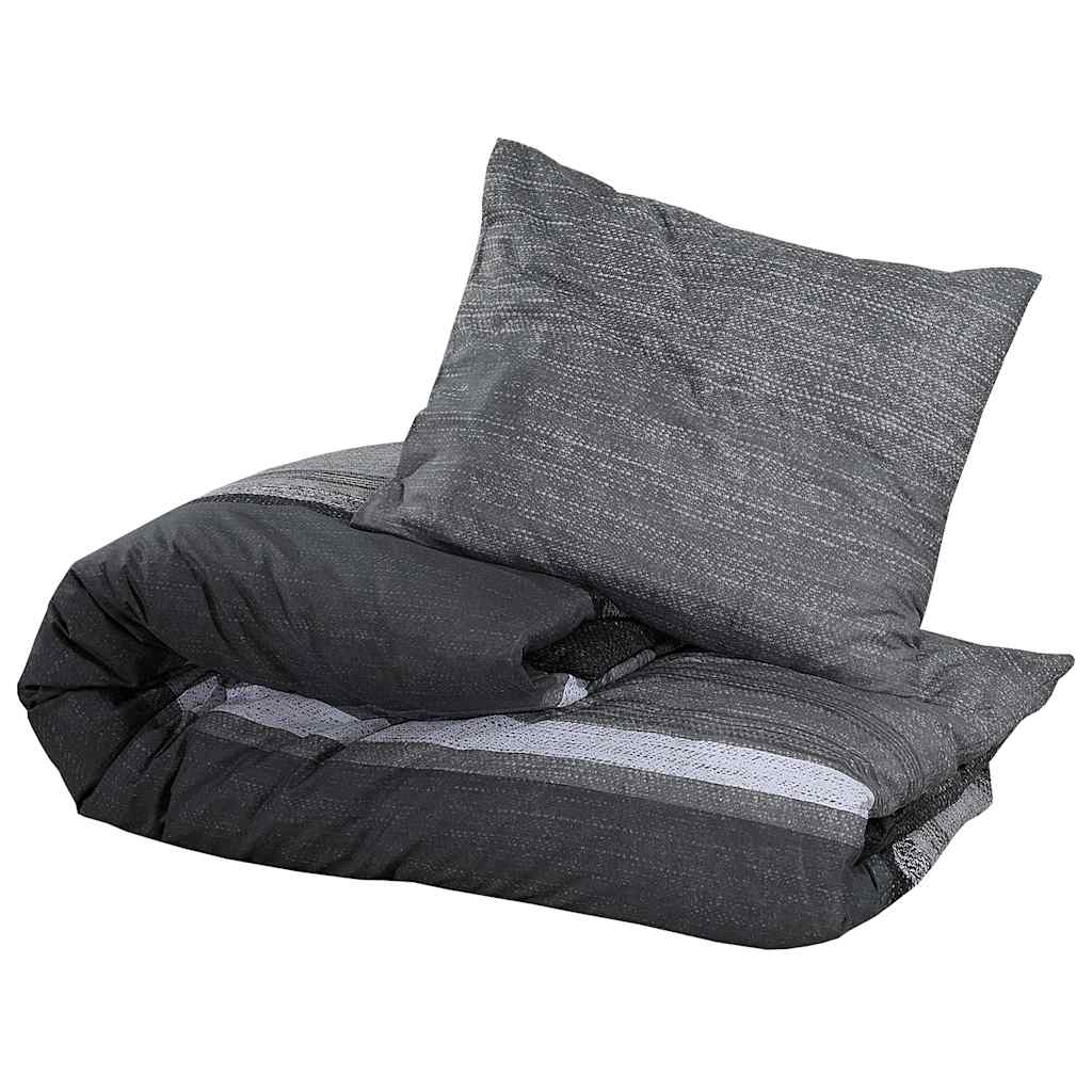 Vidaxl Duvet Overray Set 200x200 cm Baumwolle dunkelgrau