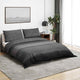 Vidaxl Duvet Overray Set 200x200 cm Baumwolle dunkelgrau