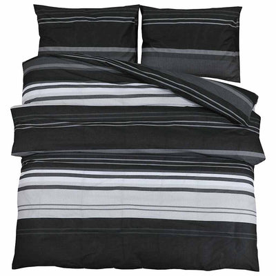 Vidaxl Duvet Crossing Set 140x200 cm Baumwollschwarz und Weiß