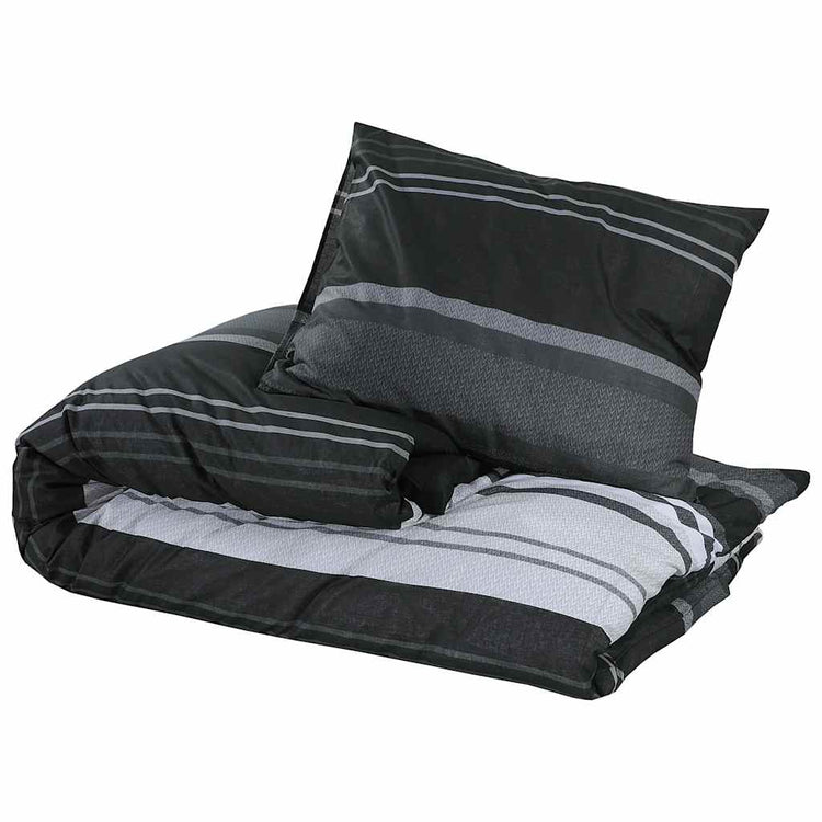 Vidaxl Duvet Crossing Set 140x200 cm Baumwollschwarz und Weiß