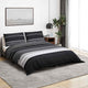 Vidaxl Duvet Crossing Set 140x200 cm Baumwollschwarz und Weiß