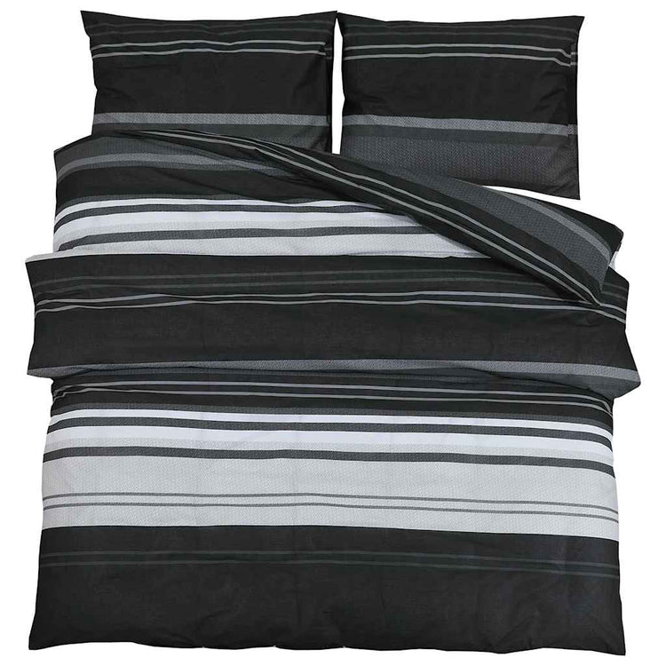 Vidaxl Duvet Overray Set 220x240 cm Baumwollschwarz und Weiß