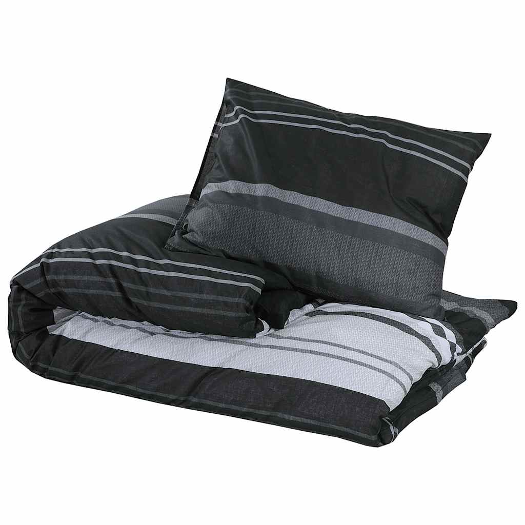 Vidaxl Duvet Overray Set 220x240 cm Baumwollschwarz und Weiß