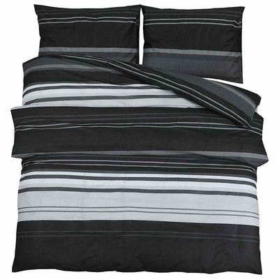 Vidaxl Duvet Overlay Set 200x220 cm Baumwollschwarz und Weiß