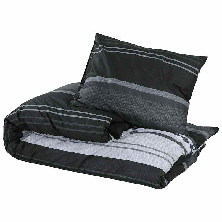 Vidaxl Duvet Overlay Set 200x220 cm Baumwollschwarz und Weiß