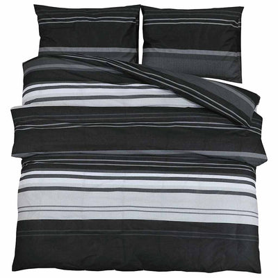 Vidaxl Duvet Overray Set 260x220 cm Baumwollschwarz und Weiß