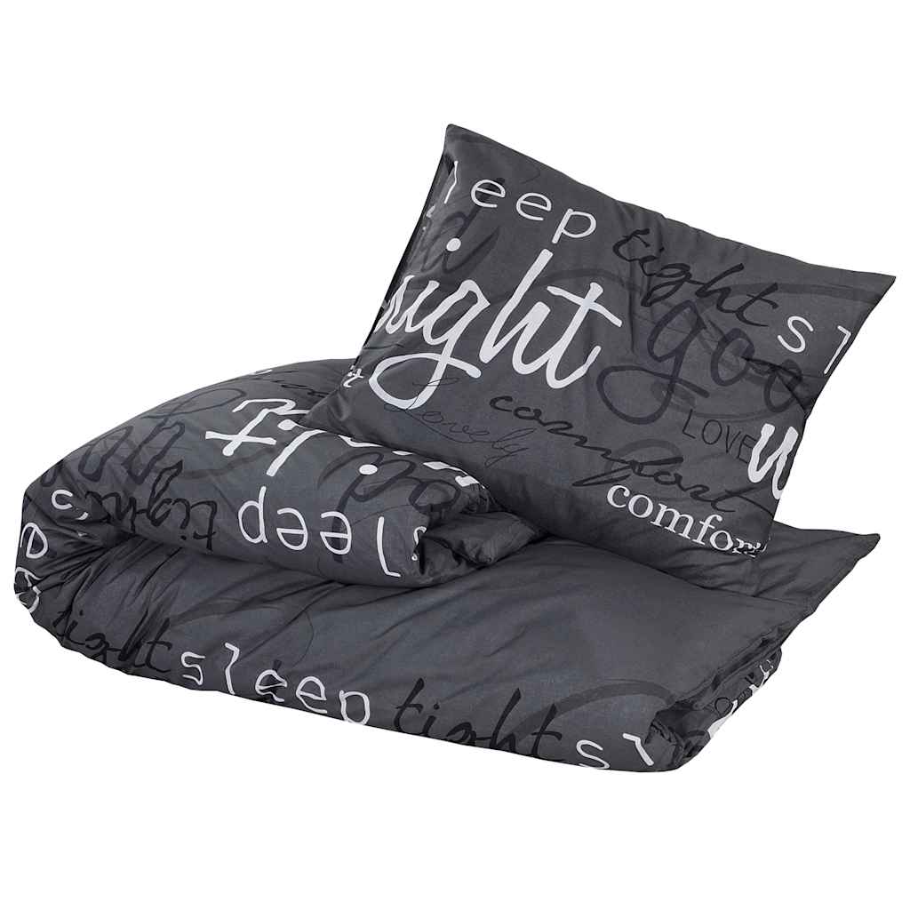Vidaxx Bettbezug-Set 140x200 cm Baumwolle schwarz