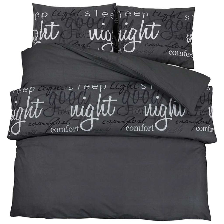 Vidaxl Duvet Overlay Set 260x220 cm Baumwollschwarz