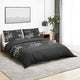 Vidaxl Duvet Overlay Set 260x220 cm Baumwollschwarz