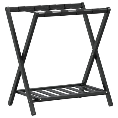 vidaxl Gepäckträger Schwarz 68x38x58 cm Bambus