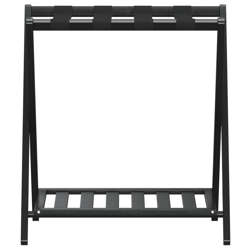 vidaxl Gepäckträger Schwarz 68x38x58 cm Bambus