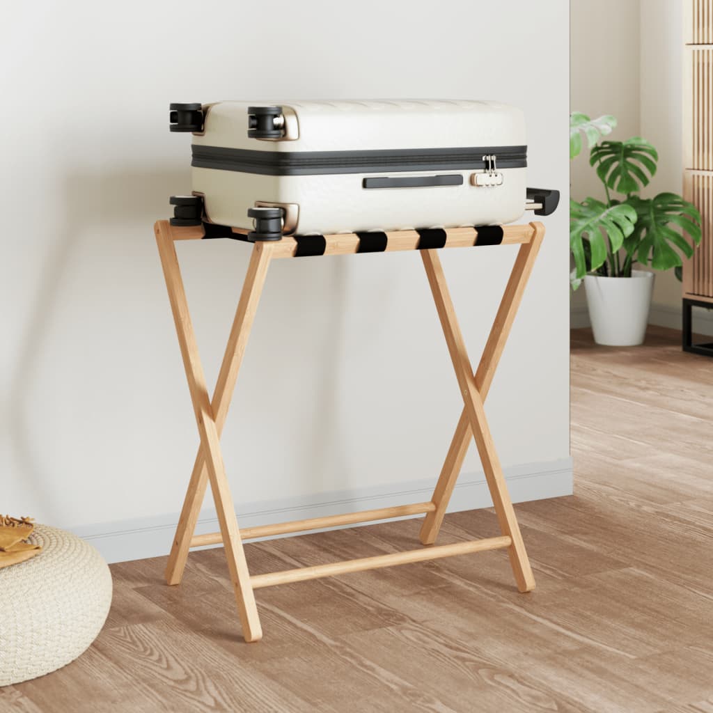 Vidaxl -Gepäckregal 68.5x38x58 cm Bambus