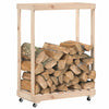 VIDAXL -Holzblockhalter mit Rädern 76,5 x 40 x 108 cm Festkiefer
