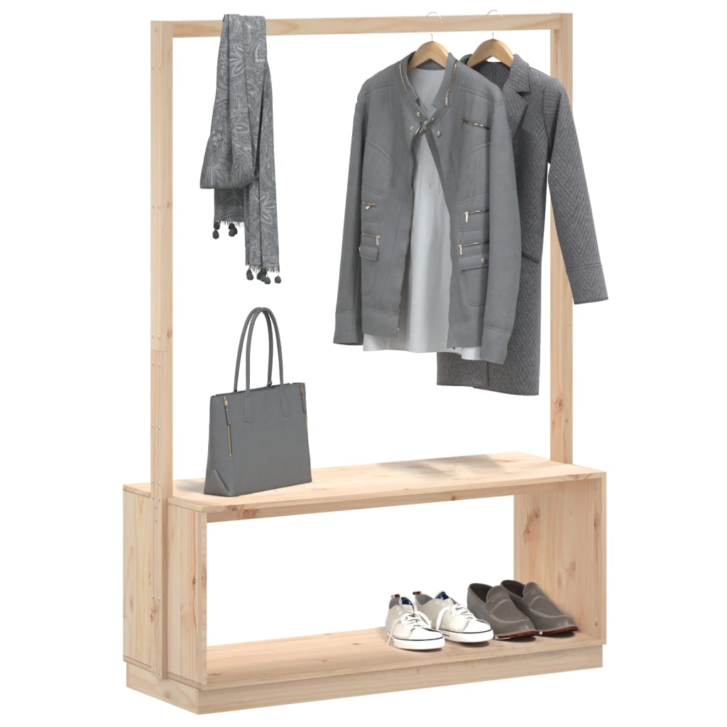Vidaxl Clothing Rack Schuhschrank 113x40x157,5 cm Kiefern Honigbraun