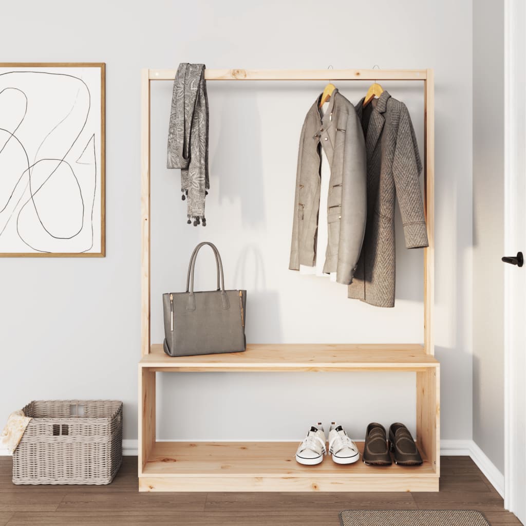 Vidaxl Clothing Rack Schuhschrank 113x40x157,5 cm Kiefern Honigbraun