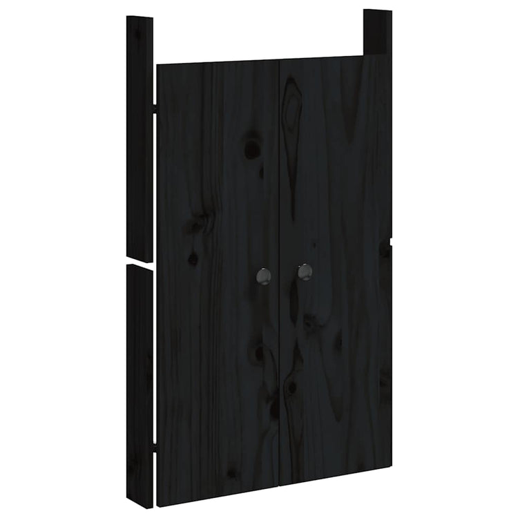 Vidaxl Schranktüren für Außenküche 50x9x82 cm Kiefernholz schwarz