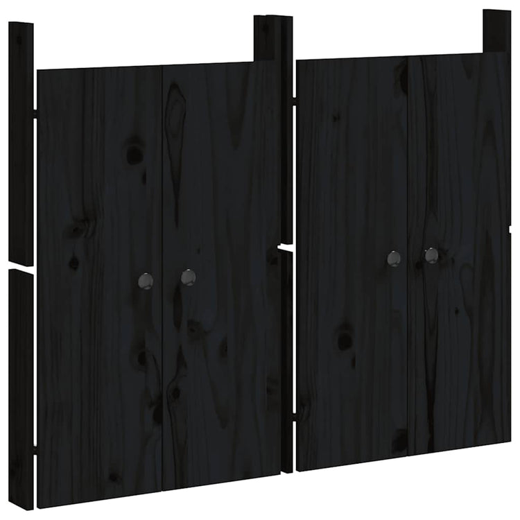 Vidaxl Schranktüren für Außenküche 2 ST 50x9x82 cm Kiefernholz schwarz