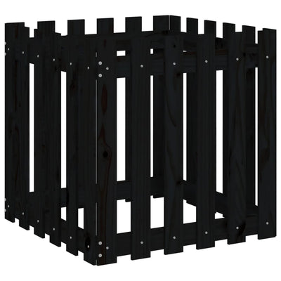 VIDAXL -Planungsbox mit Fechten 60x60x60 cm Festkiefer schwarz