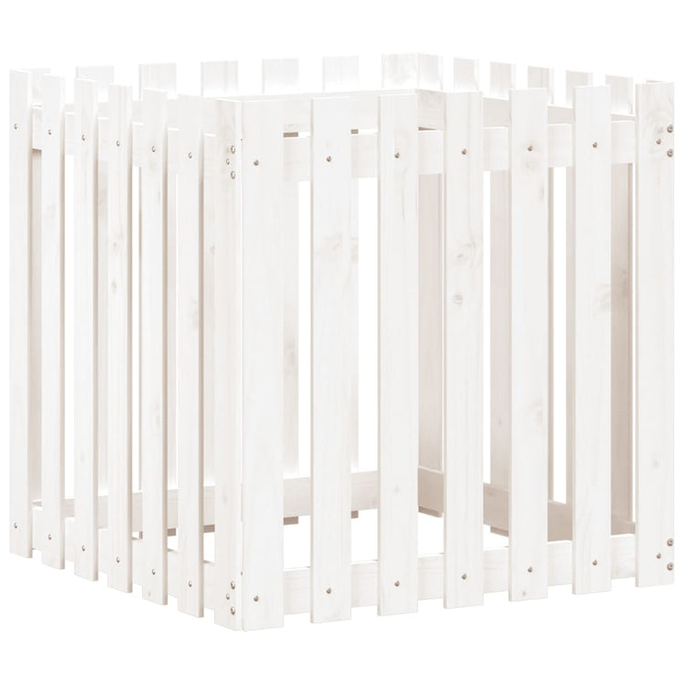VIDAXL -Planungsbox mit Fechten 70x70x70 cm Festkiefer weiß