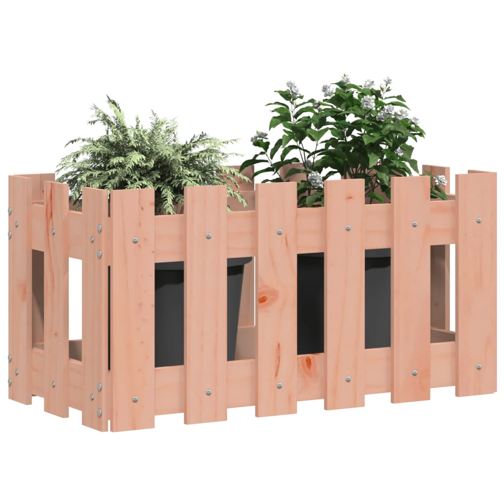 VIDAXL -Planungsbox mit Zaundesign 60x30x30 cm Solid Dougohout