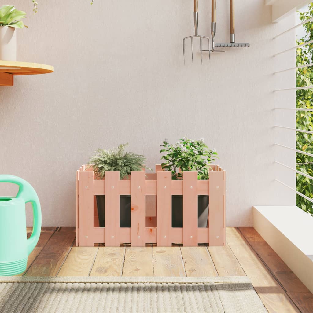 VIDAXL -Planungsbox mit Zaundesign 60x30x30 cm Solid Dougohout