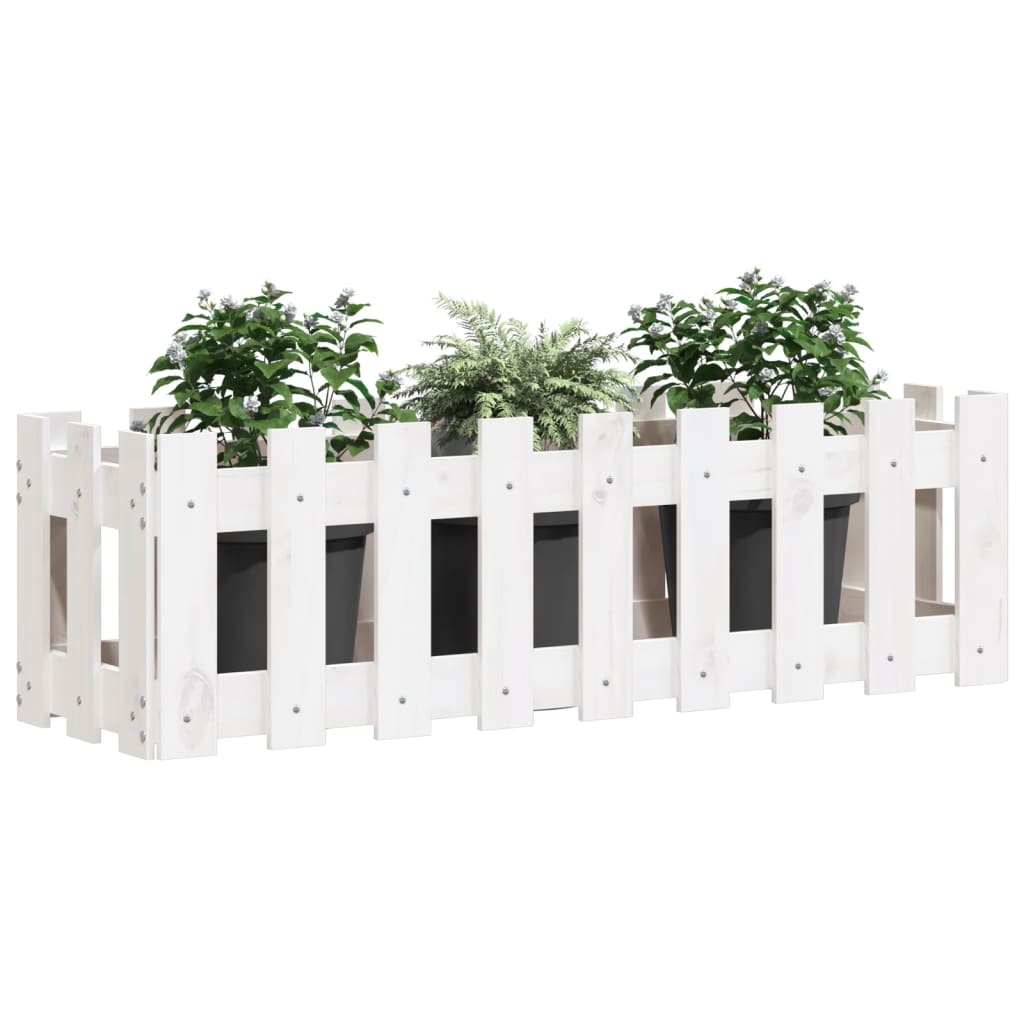 Vidaxl Pflanzterin isoliert HEK Design 100x30x30 cm Kiefern mit Weiß