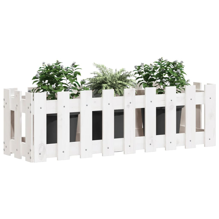 Vidaxl Pflanzterin isoliert HEK Design 100x30x30 cm Kiefern mit Weiß