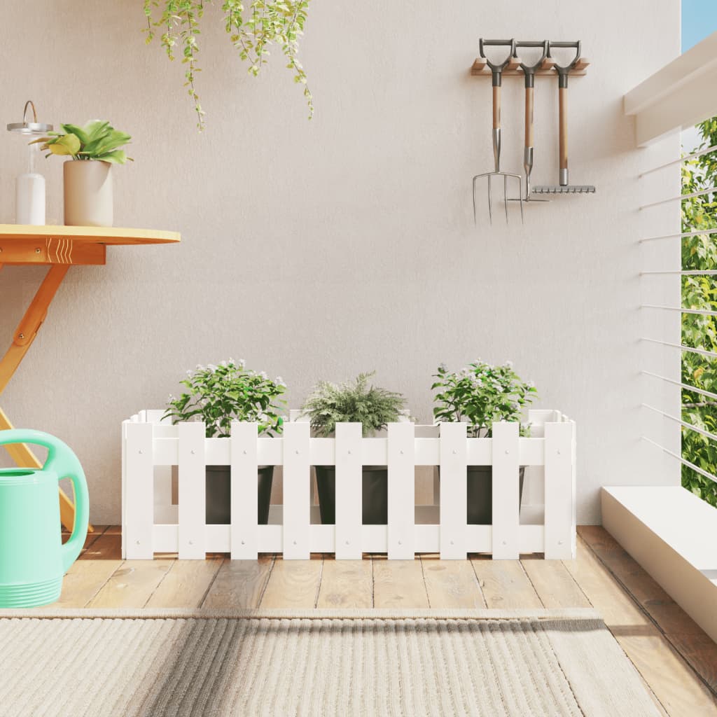 Vidaxl Pflanzterin isoliert HEK Design 100x30x30 cm Kiefern mit Weiß