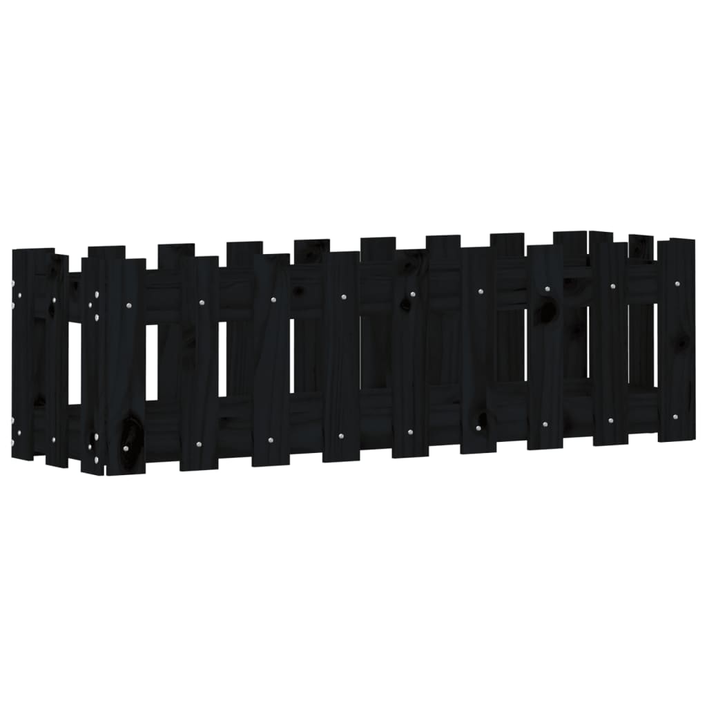 Vidaxl Pflanzer Insent Hek Design 100x30x30 cm Kiefernholz schwarz