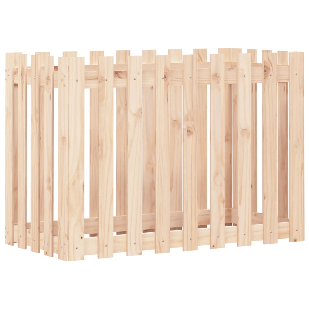 VIDAXL -Pflanzer mit Fechten 100x50x70 cm Kiefernholz angehoben